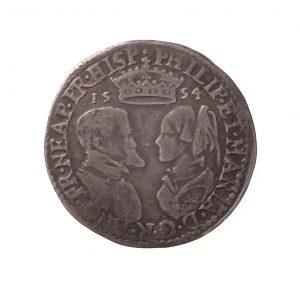Philip & Mary AR Shilling 1554-1558AD-11368