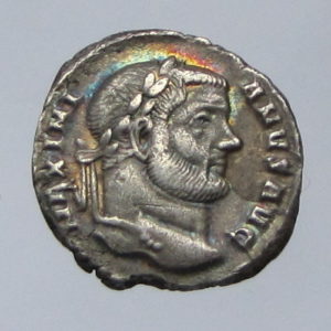 Maximianus Silver Argenteus 286-305AD-0