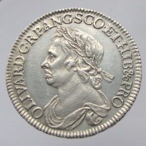 Oliver Cromwell AR Half Crown 1658AD-0