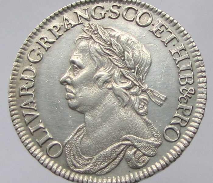 Oliver Cromwell AR Half Crown 1658AD-0