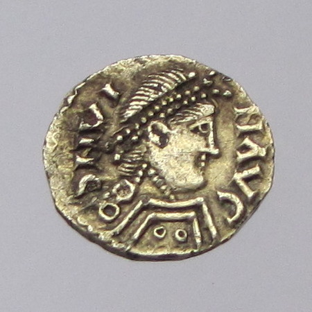 Anglo Saxon Gold Shilling, Post Crondall, Pada Type III, 655-675AD-0