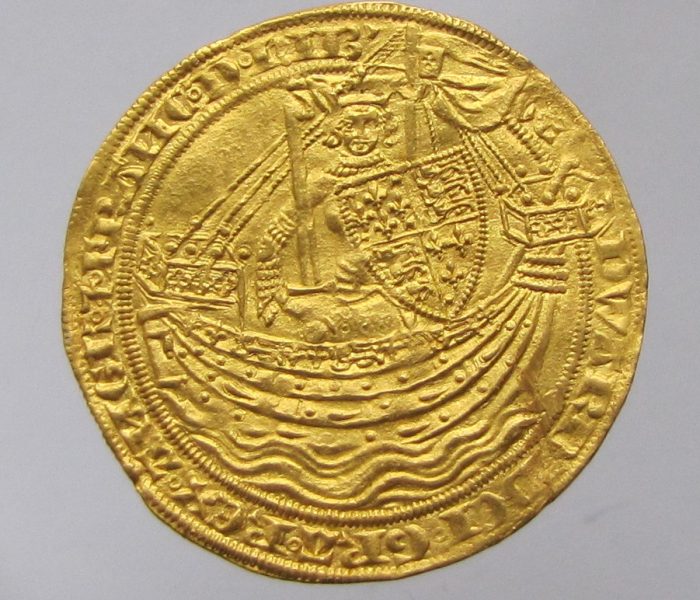 Edward III Gold Noble 1327-1377AD Series B/C Mule Rare-0
