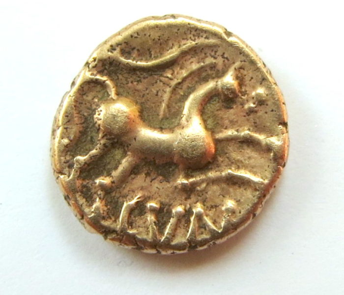 Celtic Gold Quarter Stater Catuvellauni Cunobelin 10-20AD-5215