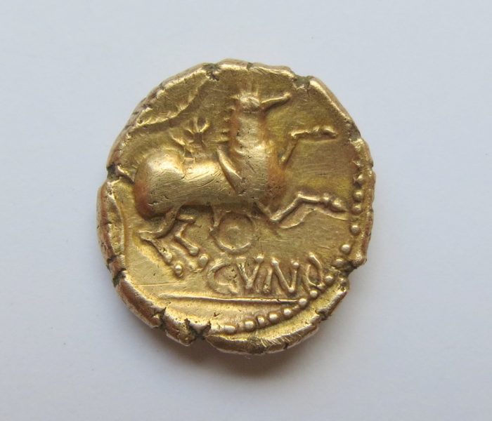 Celtic Gold Stater Catuvellauni Cunobelin 10- 20AD-3793
