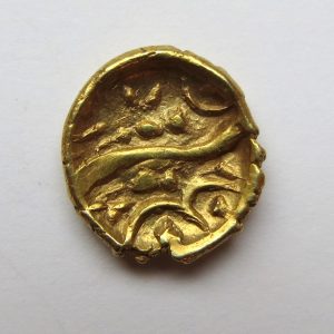 Celtic Gold Quarter Stater Corieltauvi 45-10BC Reversed Type Excessivly Rare-3975