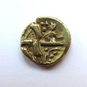 Celtic Gold Quarter Stater Geometric Type 50BC-5586