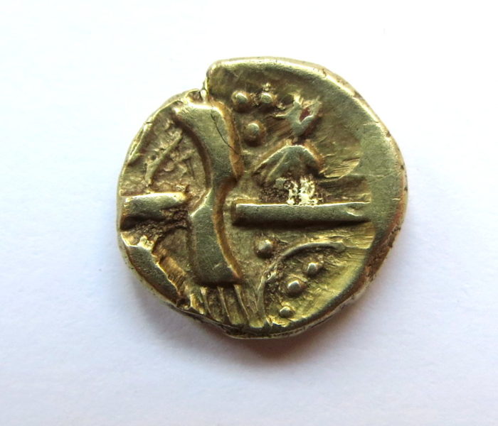 Celtic Gold Quarter Stater Geometric Type 50BC-5586