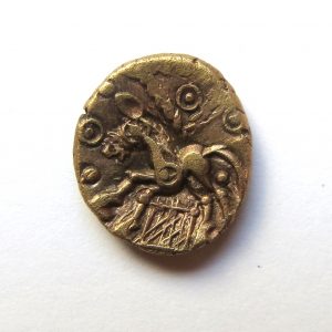 Celtic Gold Quarter Stater Cantii Late Weald Type 50BC-5635