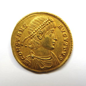 Constans Gold Solidus 337-350AD Trier-7042