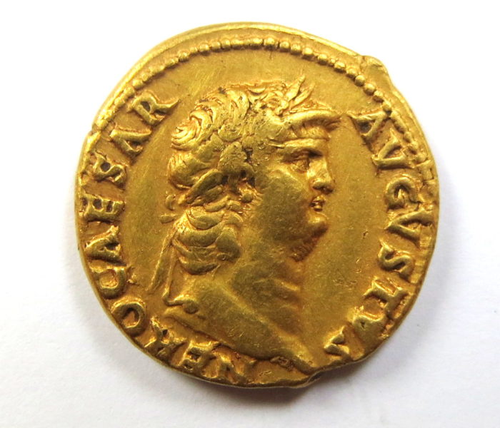 Nero Gold Aureus 54-68AD-7965