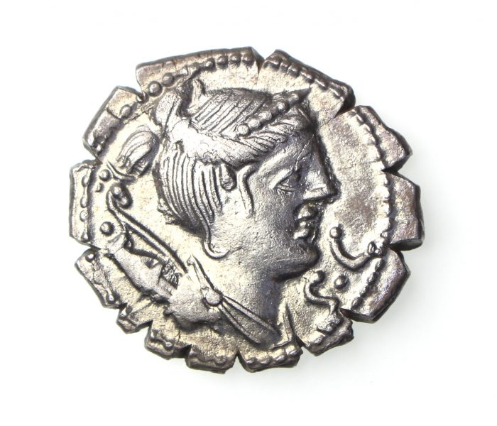 Ti. Claudius Tn.f.Ap.n. Nero Silver Denarius 79BC-17635