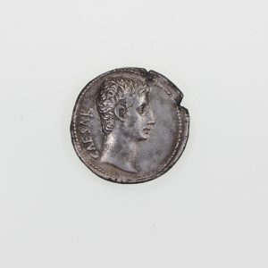 Augustus Silver Denarius 27BC-14AD Samos mint 21-20BC-10833
