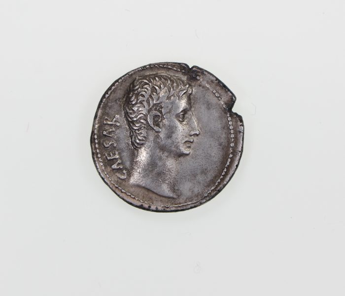 Augustus Silver Denarius 27BC-14AD Samos mint 21-20BC-10833