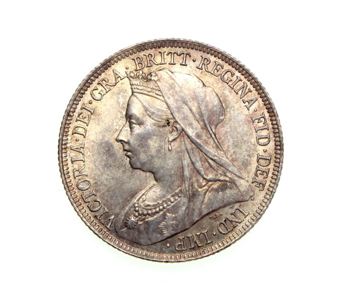 Victoria Silver Shilling 1894AD UNC