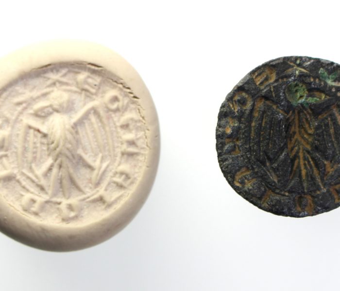 Medieval Bronze Seal Matrix, Eagle-15218