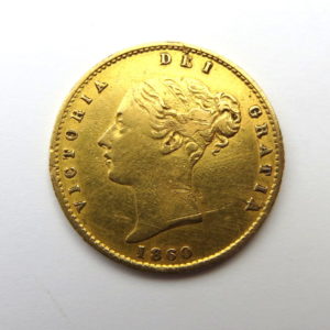 Victoria Gold Half Sovereign 1860AD-10135