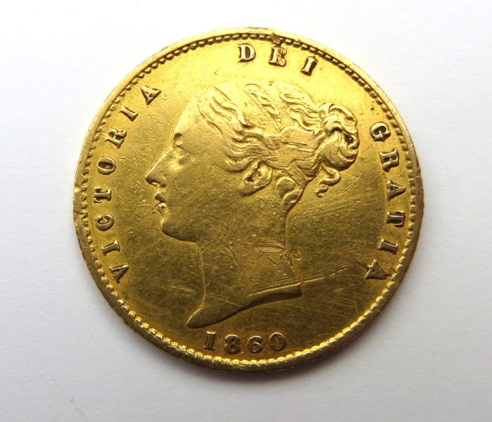 Victoria Gold Half Sovereign 1860AD-10135