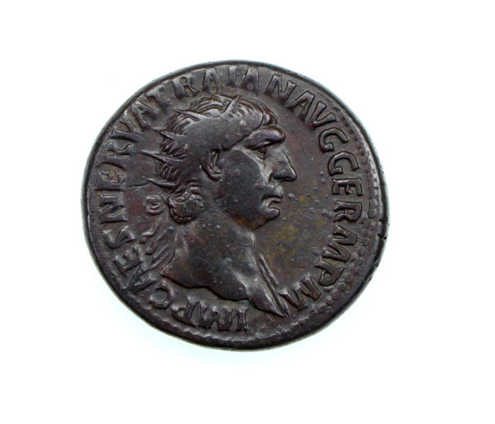 Trajan Bronze Dupondius 98-117AD-11239