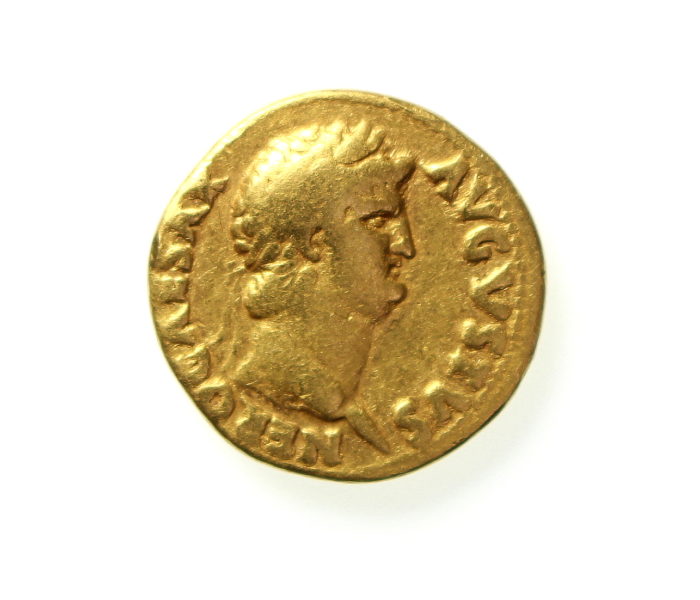 Nero Gold Aureus 54-68AD Rome -11537