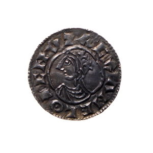 Cnut Silver Penny 1016-1035AD Hertford rare-11560