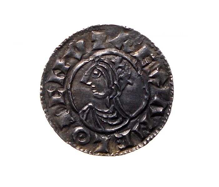 Cnut Silver Penny 1016-1035AD Hertford rare-11560