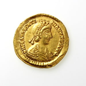 Valentinian III Gold Solidus 425-455AD-11749