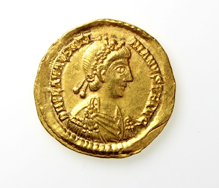 Valentinian III Gold Solidus 425-455AD-11749