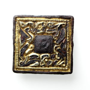 Anglo Saxon Gilded Chip Carved Mount, c.7th Century AD-11839