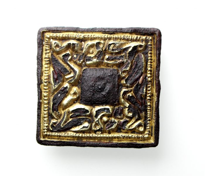 Anglo Saxon Gilded Chip Carved Mount, c.7th Century AD-11839