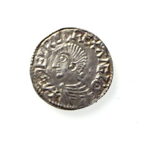 Aethelred II Silver Penny 978-1016AD Totnes mint ext. rare -11957