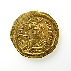 Maurice Tiberius Gold Solidus 582-602AD Constantinople mint-12198