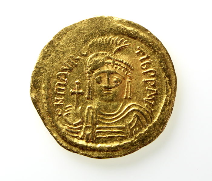 Maurice Tiberius Gold Solidus 582-602AD Constantinople mint-12198