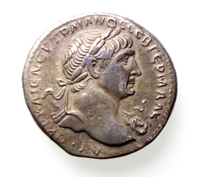 Trajan Silver Tetradrachm 98-117AD Artemis Pergaia within Temple -12220