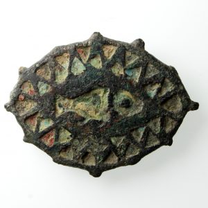 Roman Enamelled Fish Plate Brooch 2nd Century AD-12525