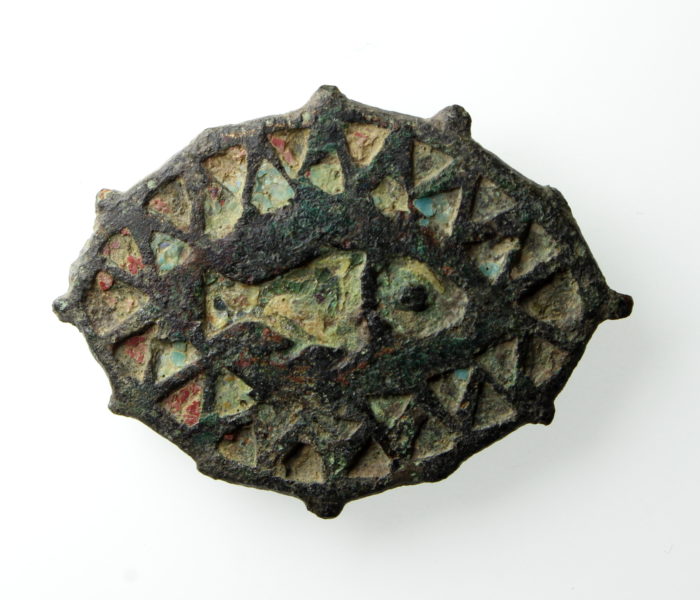 Roman Enamelled Fish Plate Brooch 2nd Century AD-12525