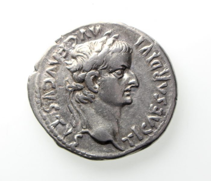 Tiberius Silver Denarius 14-37AD-12577