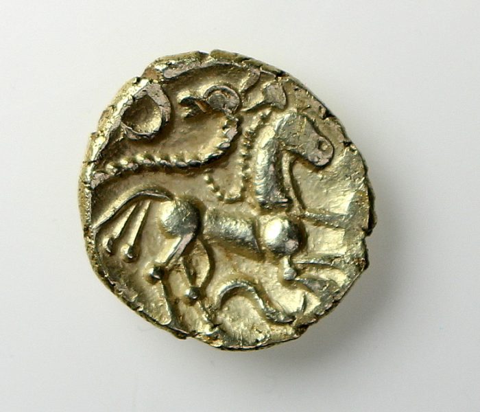 Trinovantes Gold Quarter Stater Horned Serpent 45-40BC -12719