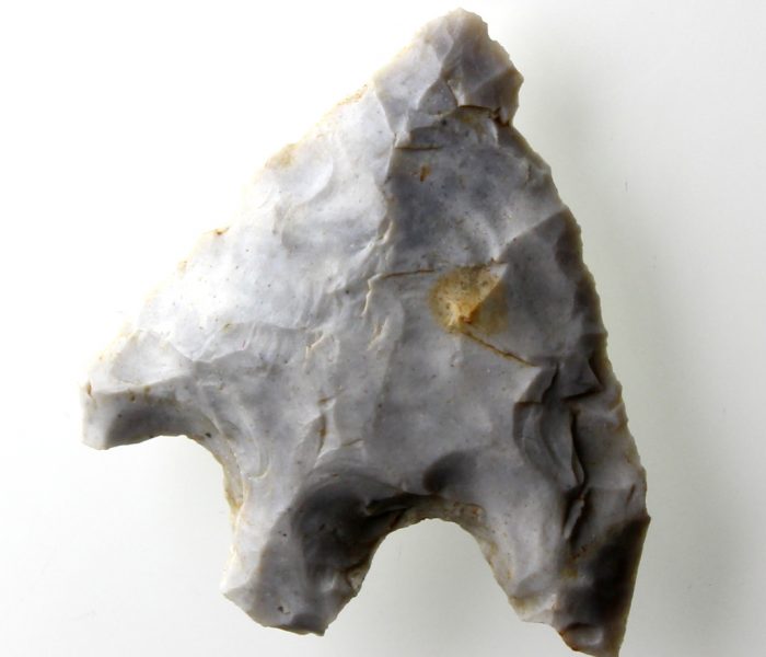 Bronze Age Flint Arrowhead Tanged and Barbed -12843
