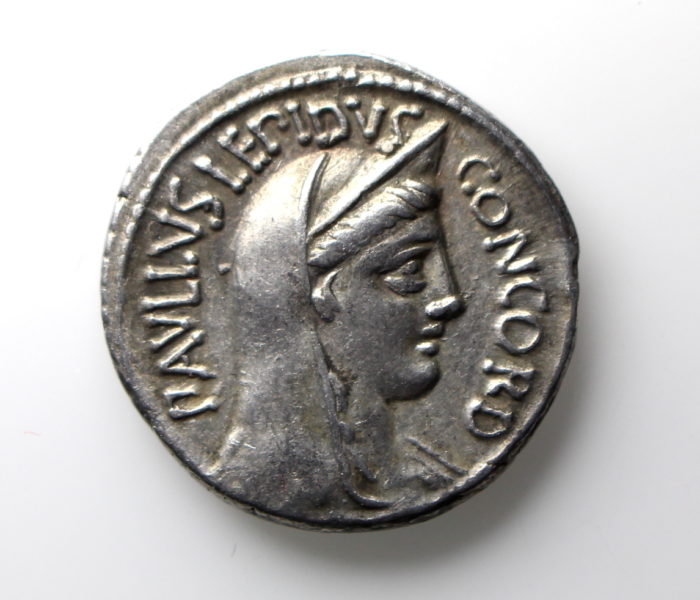 L. Aemilius Pallus & L Scribonius Libo Silver Denarius 62BC-12901