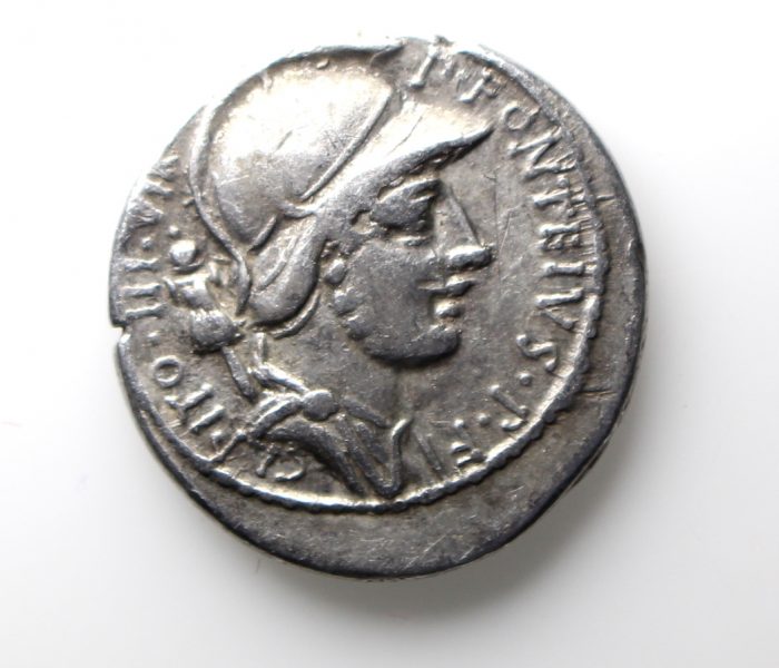 P. Fonteius P.f. Capito Silver Denarius 55BC -12905