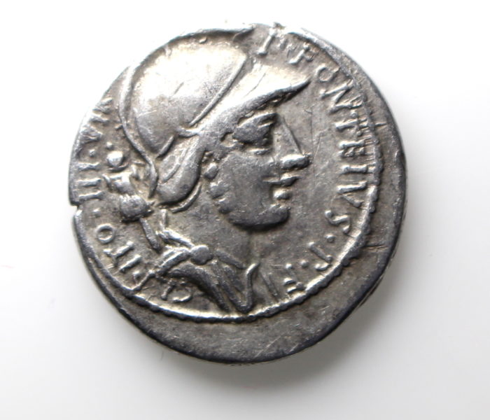 P. Fonteius P.f. Capito Silver Denarius 55BC -12905