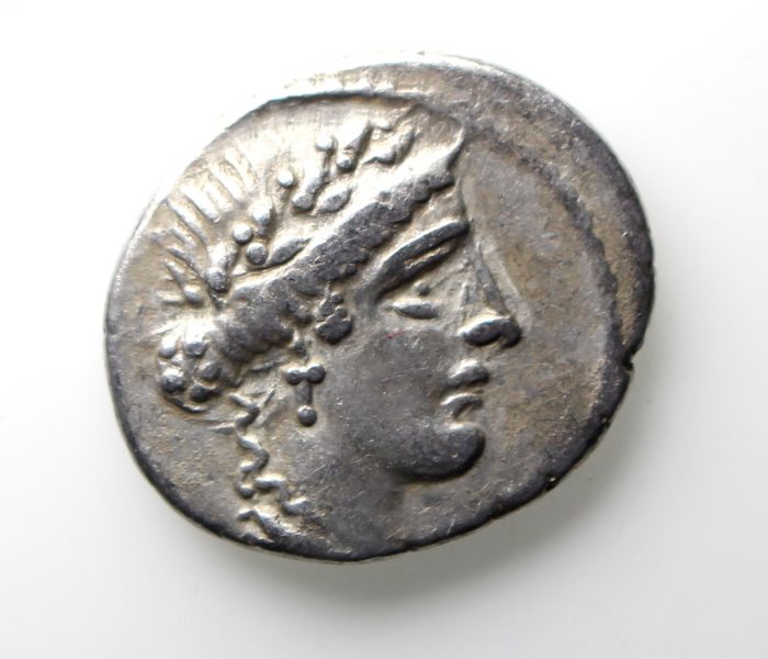 L. Hostilius Saserna Silver Denarius 48BC-12911
