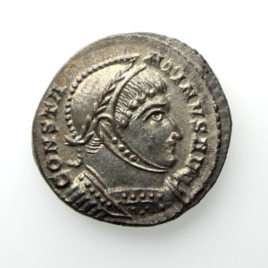 Constantine I Bronze AE3 338-337AD Full Tinning London -13345