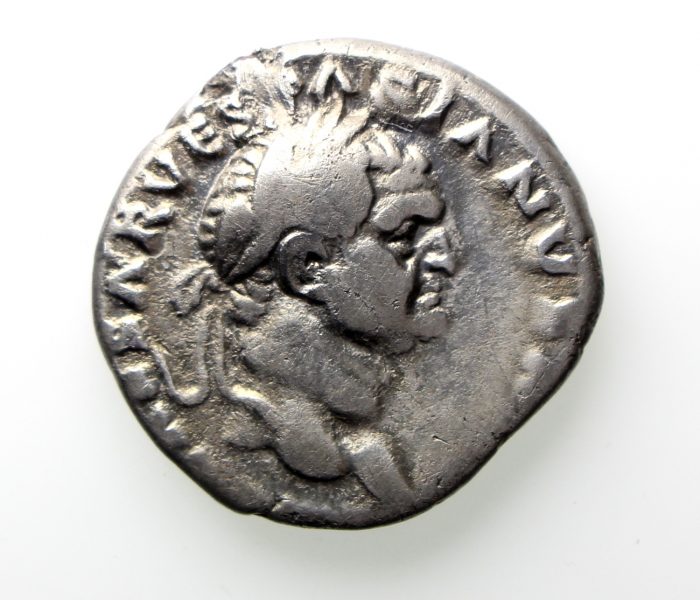 Vespasian Silver Denarius 69-79AD Rare -13425
