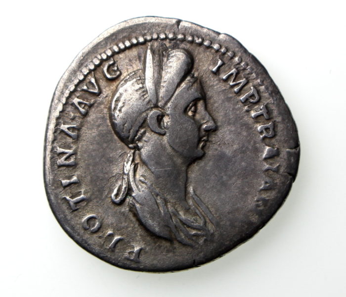 Plotina Silver Denarius 105-122AD -13405