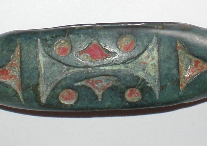 Iron Age Enamelled Bronze Cheek Piece c.1st Century BC-13657