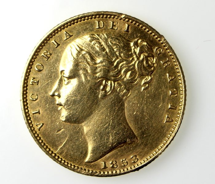 Victoria Gold Sovereign 1837-1901AD 1853AD-13558