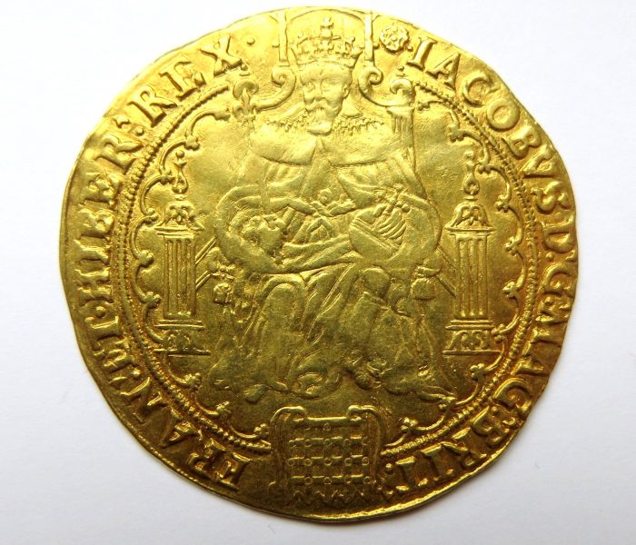 James I Gold Rose Ryal 1603-1625DAD-13521