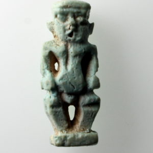 Egyptian Janiform Ptah Faience Amulet 713-332BC-13884