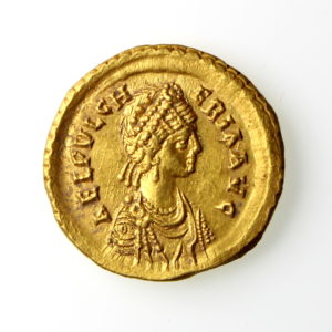 Aelia Pulcheria Gold Tremissis 414-452AD Exceptional -14136